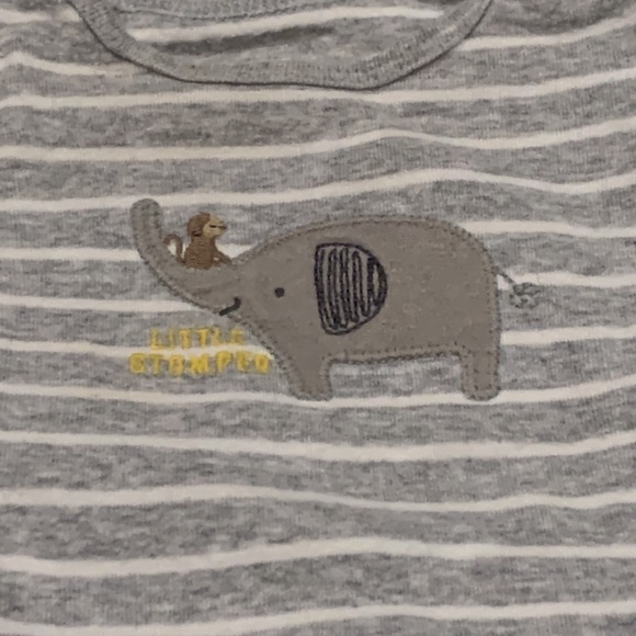 Child of Mine Gray/White Striped Casual Matching Long-Sleeve & Pants Set in 18M - Picture 3 of 6